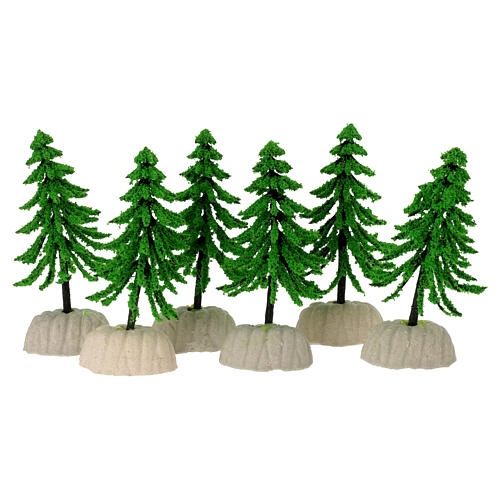 Pino per presepe 6- 4 cm verde chiaro 8 cm di altezza 3