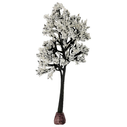 Schneebedeckter Baum – Höhe 15 cm, Krippenzubehör für 10 cm Figuren-Serie 4