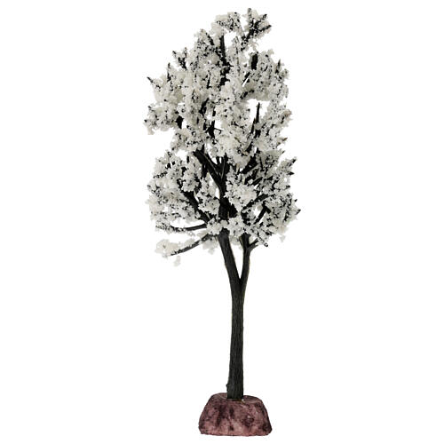 Arbre enneigé 15 cm pour crèche 10 cm 1