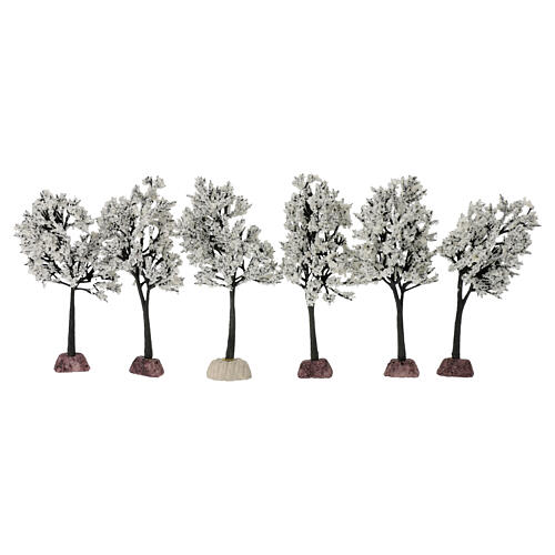 Arbre enneigé 15 cm pour crèche 10 cm 2