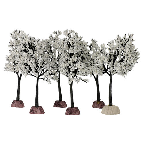 Arbre enneigé 15 cm pour crèche 10 cm 3