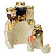 Presepe 3 pezzi in resina color panna 8x5x5 cm s2