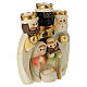Presepe 3 pezzi in resina color panna 8x5x5 cm s3