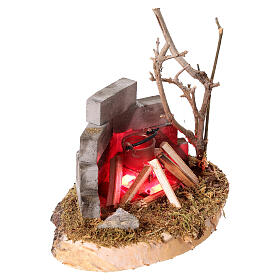 Forno 8 cm a luce led per presepe 10-12 cm