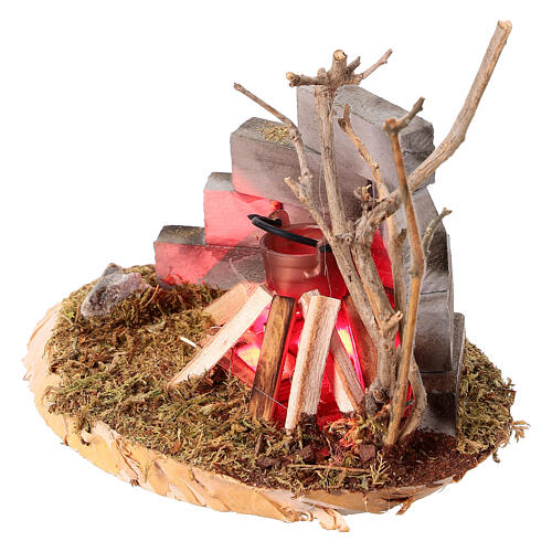 Forno 8 cm a luce led per presepe 10-12 cm 3
