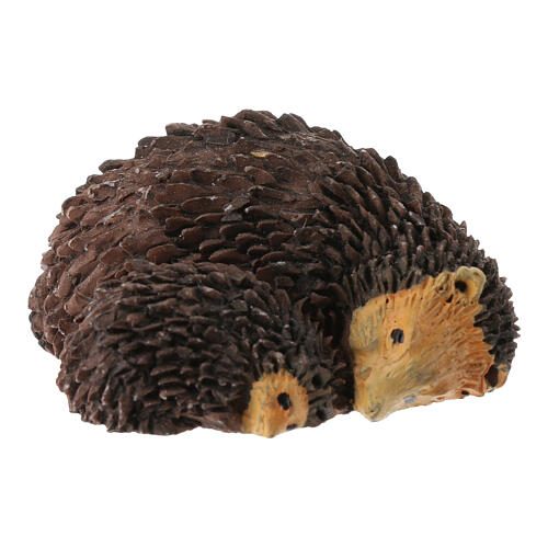 Piccoli ricci 1x3 cm resina per presepe 12 cm 1