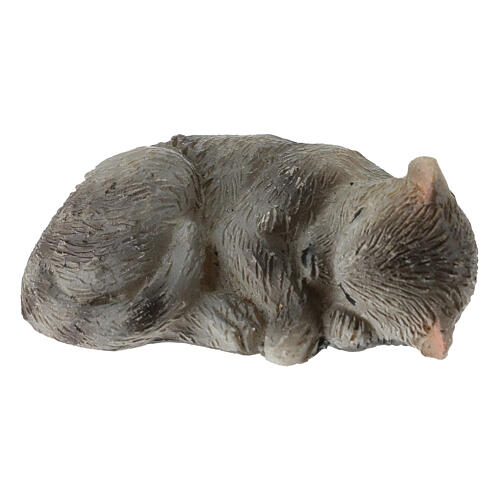 Katze, schlafend, aus Resin, für 10–12 cm Krippe 2