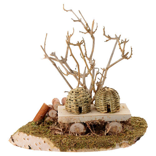 Arnia in legno 12 cm per presepe da 10-12 cm 1