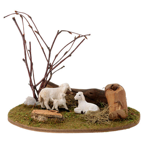 Moutons avec décor 3 cm pour crèche 10-12 cm 1