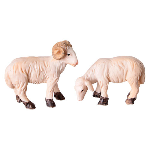 Moutons avec décor 3 cm pour crèche 10-12 cm 5