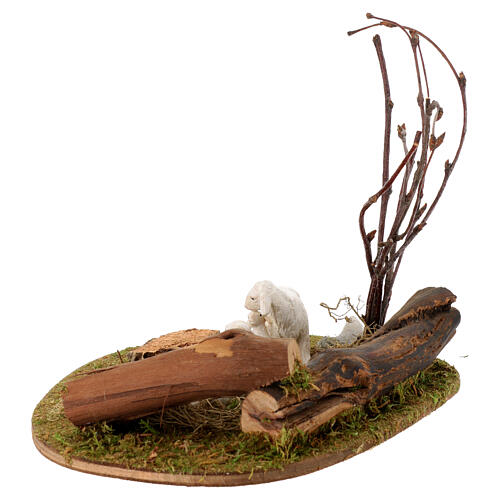 Pecorelle con ambientazione 3 cm per presepe 10-12 cm 4