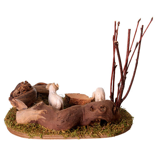Pecorelle con ambientazione 3 cm per presepe 10-12 cm 4