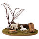 Pecorelle con ambientazione 3 cm per presepe 10-12 cm s1