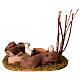 Pecorelle con ambientazione 3 cm per presepe 10-12 cm s4