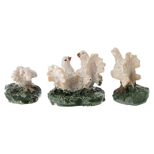 Pigeons, set of 3, for 10 cm Nativity Scene 2