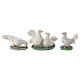 White pigeons, resin, set of 3, for 12 cm Nativity Scene s1