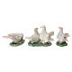 Pigeons blancs résine set 3 pcs crèche 12 cm s2