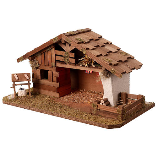 Stable for Nativity Scene, empty, 25x50x25 cm 3