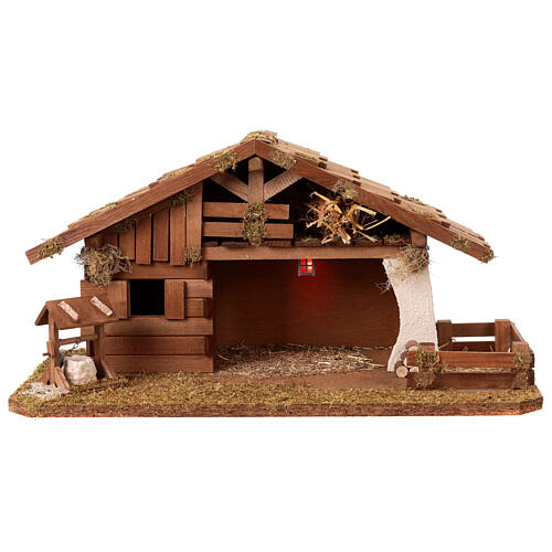 Cabana Natividade com figuras 25x50x25 cm 7