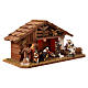 Nativity scene stable with statue set 25x50x25 cm s3