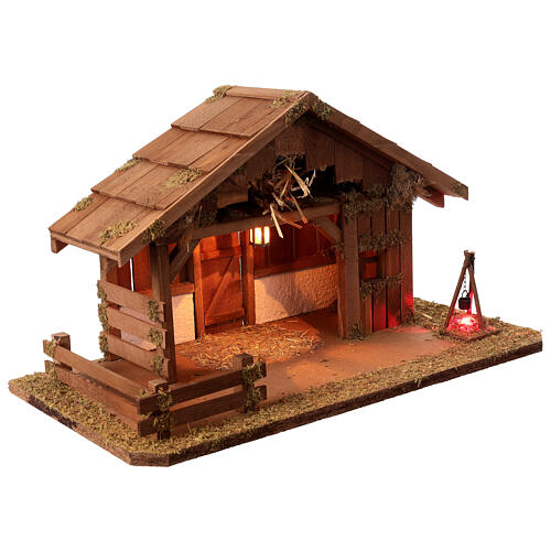 Stall für die Geburt Christi, für 10–12-cm-Krippe – 30 × 55 × 30 cm 3