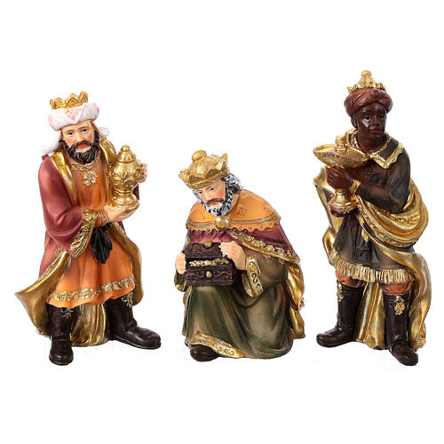 Stall für die Geburt Christi mit 10-cm-Figuren – 30 × 55 × 30 cm 4