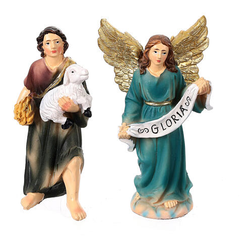 Stall für die Geburt Christi mit 10-cm-Figuren – 30 × 55 × 30 cm 6