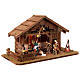 Cabane crèche 30x55x30 cm avec santons 10 cm s5