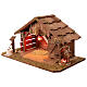 Cabaña belén madera vacía 30x55x30 cm s4