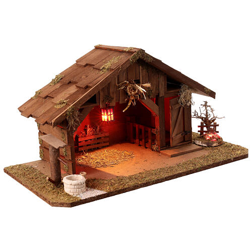 Cabane crèche bois vide 30x55x30 cm 3