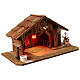 Empty wooden nativity scene stable 30x55x30 cm s3