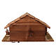 Empty wooden nativity scene stable 30x55x30 cm s5