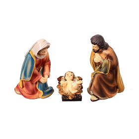 Nativity stable with 10 cm figurines, 30x55x30 cm