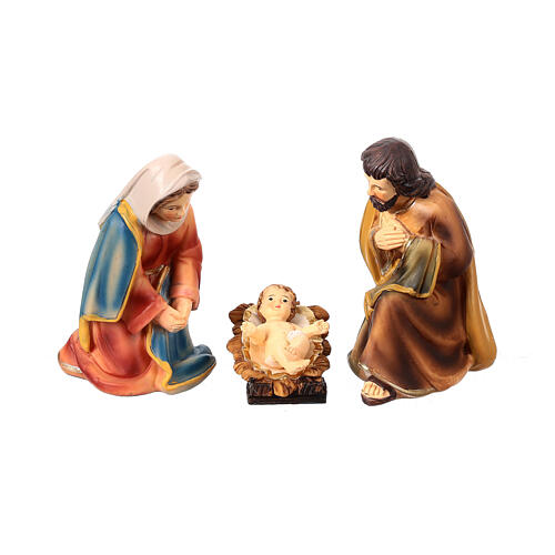 Nativity stable with 10 cm figurines, 30x55x30 cm 2