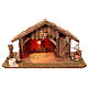 Nativity stable with 10 cm figurines, 30x55x30 cm s9