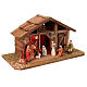 Stable with resin nativity scene figurines 25x50x25 cm s3