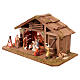 Stable with resin nativity scene figurines 25x50x25 cm s5