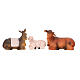 Stable with resin nativity scene figurines 25x50x25 cm s8