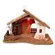 Wooden stable for 10-12 cm Nativity Scene, empty setting, 30x50x30 cm s1