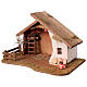 Wooden stable for 10-12 cm Nativity Scene, empty setting, 30x50x30 cm s2