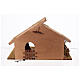 Wooden stable for 10-12 cm Nativity Scene, empty setting, 30x50x30 cm s4