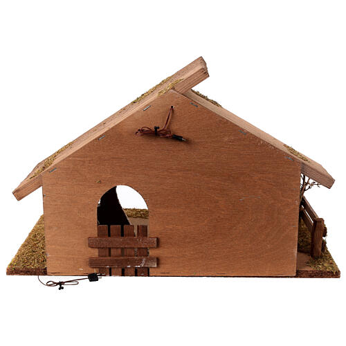 Nativity scene stable with 10-12 cm set 30x50x30 cm 9