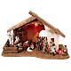 Nativity scene stable with 10-12 cm set 30x50x30 cm s1