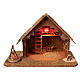 Nativity scene stable with light 30x50x30 cm s1