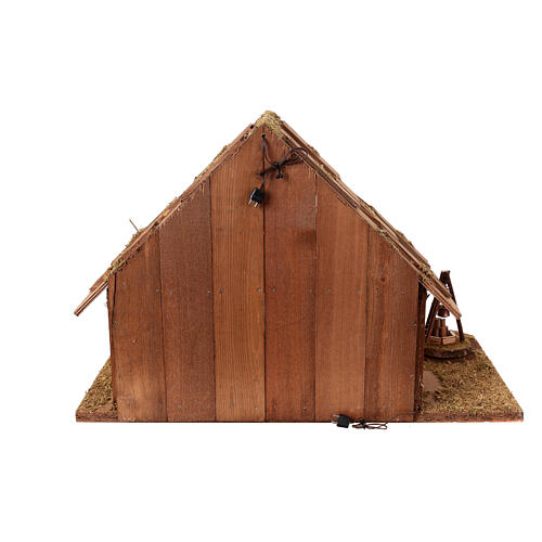 Nativity stable with 10 cm figurines, 30x50x30 cm 9