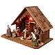 Cabane Nativité 30x50x30 cm avec santons 10 cm s5