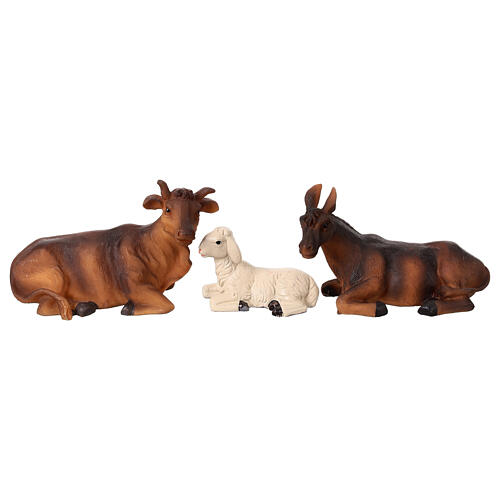 Stall aus Holz mit Figuren, für 10-cm-Krippe – 35 × 60 × 30 cm 8