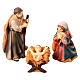 Wooden nativity stable with 10 cm statues 35x60x30 cm s2