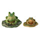 Set 2 pezzi rane in resina per presepe 10-12 cm s2