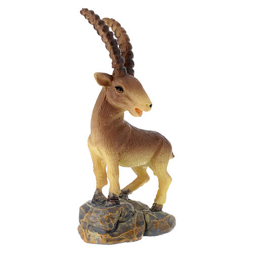 Camoscio e stambecco in resina 10 cm per presepe 12-14 cm 2
